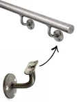Steel Assembled Wall Mount Bar Bracket: Mill Finish. Fixed Price $27.00.