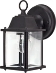 Nuvo Lighting 60/3463 Black 9"H Outdoor Wall Sconce With Glass Panel Shades. Fixed Price $35.99.