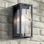 Kichler Mercer 16" High Black Silver Outdoor Wall Light. Fixed Price $264.99.