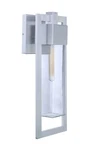 Satin Aluminum One Light Outdoor Wall Mount From The Perimeter Collection. Fixed Price $103.36.