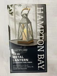 Hampton Bay 14" Galvanized Metal + Glass Lantern Nwe! #582. Fixed Price $19.99.