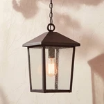 John Timberland Westmont 15 3/4" High Sand Black Outdoor Hanging Light. Fixed Price $199.99.