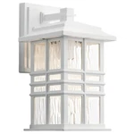Kichler Beacon Square 1 Small Outdoor Wall Light, White - 49829WH. Fixed Price $149.99.