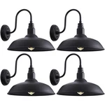 Goalplus Large Black Gooseneck Barn Light For Farmhouse, 16IN Dome Outdoor Wall. Fixed Price $205.00.