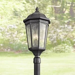 Kichler Courtyard 27" High Black Finish Traditional Outdoor Post Light. Fixed Price $504.99.