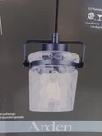 Canarm Arden IPL707A01GPH Pendant, Lt Cord Light, Watermark Glass. Fixed Price $31.12.