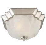 Allen + Roth Flush Mount Ceiling Fixture 13 Inch Rynna Brushed Nickel Alabaster. Fixed Price $30.00.