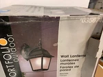 Portfolio Outdoor Wall Lantern Matte Black Finish Clear Square Glass 0356748 One. Fixed Price $18.00.