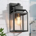 Lnc A04369 1-LIGHT Sand Black Outdoor Wall Lantern Sconce With Clear Glass. Fixed Price $29.93.
