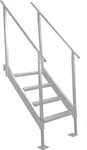 Adjustable Dock Ladder 4/6STEP,DUAL Handrails 500 Lb Marine Pier Access Aluminum. Fixed Price $223.30.