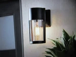 Hampton Bay Kempster 9.92 In. Modern 1-LIGHT Matte Black Cylinder Outdoor Sconce. Fixed Price $34.95.