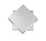 Quadrate 1-LIGHT Outdoor Wall Sconce In Silver. Fixed Price $164.00.