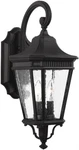 Feiss OL5421BK Cotswold Lane Lighting Wall Lantern Black 2-LIGHT 9"W X 21"H. Fixed Price $154.00.