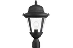 Progress Westport 1-LIGHT Textured Black Clear Seeded Glass Post. Fixed Price $80.00.
