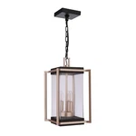 Craftmade Metalwork 3 Light Outdoor Pendant, Midnight/brass ZA6511-MNSB. Fixed Price $247.60.
