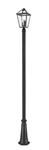 Talbot 3-LIGHT Outdoor Post Mounted Fixture In Black. Fixed Price $738.00.