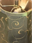 Ethan Allen Antiqued Rustic Wrought Iron Table Lamp Scrolled Accents. Fixed Price $90.00.
