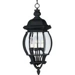 Maxim Crown Hill 4-LIGHT Outdoor Hanging Lantern Black 1039BK. Fixed Price $207.00.