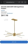 Top Quality Ceiling Light Fixture Dainolite Summit 4-LT 46W Led Horiz Pendantnew. Fixed Price $436.48.