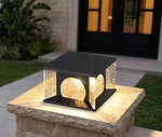 11.8" Glass Led Solar Post Light Outdoor, Gate, Driveway Pathway, Dusk Dawn. Fixed Price $69.99.