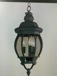Trans Globe 4066 Bk Rochefort 25" Outdoor Hanging Lantern, 3 Light (#41E. Fixed Price $150.00.