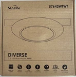 Maxim Lighting Led Flush Mount Diverse 7.5" 57643WTWT -wet/dry Locations. Fixed Price $8.50.