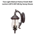 Savoy KP-5-507-40 Wall Lantern Walnut Patina Finish. Fixed Price $199.99.