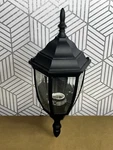 Hampton Bay Single Exterior Wall Lantern Black Finish 6.5 X14.1IN HX7.7IN D. Fixed Price $14.99.