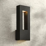 Hinkley Atlantis 16" Black Rectangle Modern Led Outdoor Wall Light. Fixed Price $449.00.