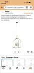 Kichler Madden 4-LIGHT Pendant Champagne BRONZE25.5 Square Modern Indoor Fixture. Fixed Price $225.00.