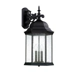 Capital Lighting Main Street Wall Lantern, Black, Antique Glass - 9838BK. Fixed Price $272.00.