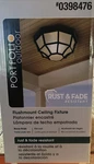 Portfolio Outdoor Flush Mount Ceiling Fixture/light #0398476. Fixed Price $34.95.