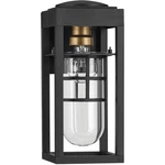 Kichler Hone Outdoor Wall Light, Small, Textured Black/clear - 59137BKT. Fixed Price $239.99.