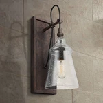 Generation Lighting Loras 17" High Dark Weathered Iron Wall Sconce. Fixed Price $130.00.