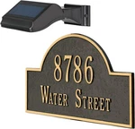 Whitehall Products Standard Wall Illuminator Solar Address Lamp, Black. Fixed Price $82.74.