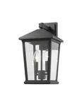 Z-lite 568M Black Beacon 2-LIGHT 15"H Outdoor Wall Sconce. Fixed Price $263.50.