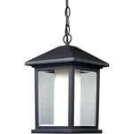 Z-lite 523CHB Mesa 1 Light 9.5 Inch Black Outdoor Chain Mount Ceiling Fixture. Fixed Price $224.00.