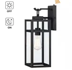 Uixe 18 In . Matte Black Dusk To Dawn Outdoor Hard Wired Sensor Wall Lantern. Fixed Price $66.99.