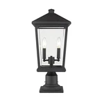 Z-lite Beacon 2 Light Outdoor Pier Mount, Black/clear Beveled 568PHBR-533PM-BK. Fixed Price $360.40.