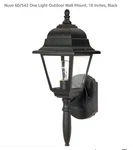 Nuvo 60-542 Wall Lantern Lamp Light Satco 18 Tall. Fixed Price $64.99.