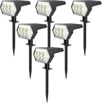 Solar Spot Lights Outdoor, IP65 Waterproof Landscape Lighting With 4 Bright. Fixed Price $120.99.