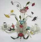 World Imports WI-1362-07 Wall Light Distressed White Finish Floral Theme. Fixed Price $35.00.
