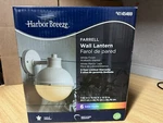 Harbor Breeze Farrell 12.12-IN White Integrated Led Outdoor Wall Light. Fixed Price $43.99.