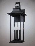Z-lite Tiberius 34IN Weather Resistant Black 6 Light Outdoor Wall Lantern Sconce. Fixed Price $417.95.