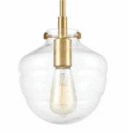 Elk Lighting Manhattan Boutique 46555/1 Brushed Brass 1-LIGHT 8"W Mini Pendant. Fixed Price $47.97.