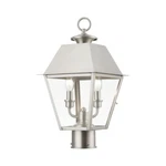 Livex Wentworth Light Outdoor Medium Post Lantern, Nickel/clear 27216-91. Fixed Price $497.96.