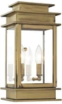 Livex Lighting 2014-01 Princeton Outdoor Wall Antique Brass New Open Box. Fixed Price $229.90.