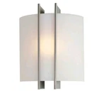 Lite Source LS-1673 Checks Wall Light Polished Steel Finish Frosted Glass. Fixed Price $49.95.