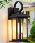 16.8'' Large Dusk To Dawn Outdoor Wall Lights, Black Exterior Lighting Fixtur.... Fixed Price $95.88.