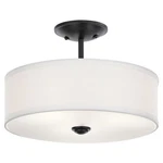 Shailene 3 Light Semi-flush Mount 14 Inches Wide-black Finish. Fixed Price $134.97.